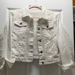 White jeans jacket